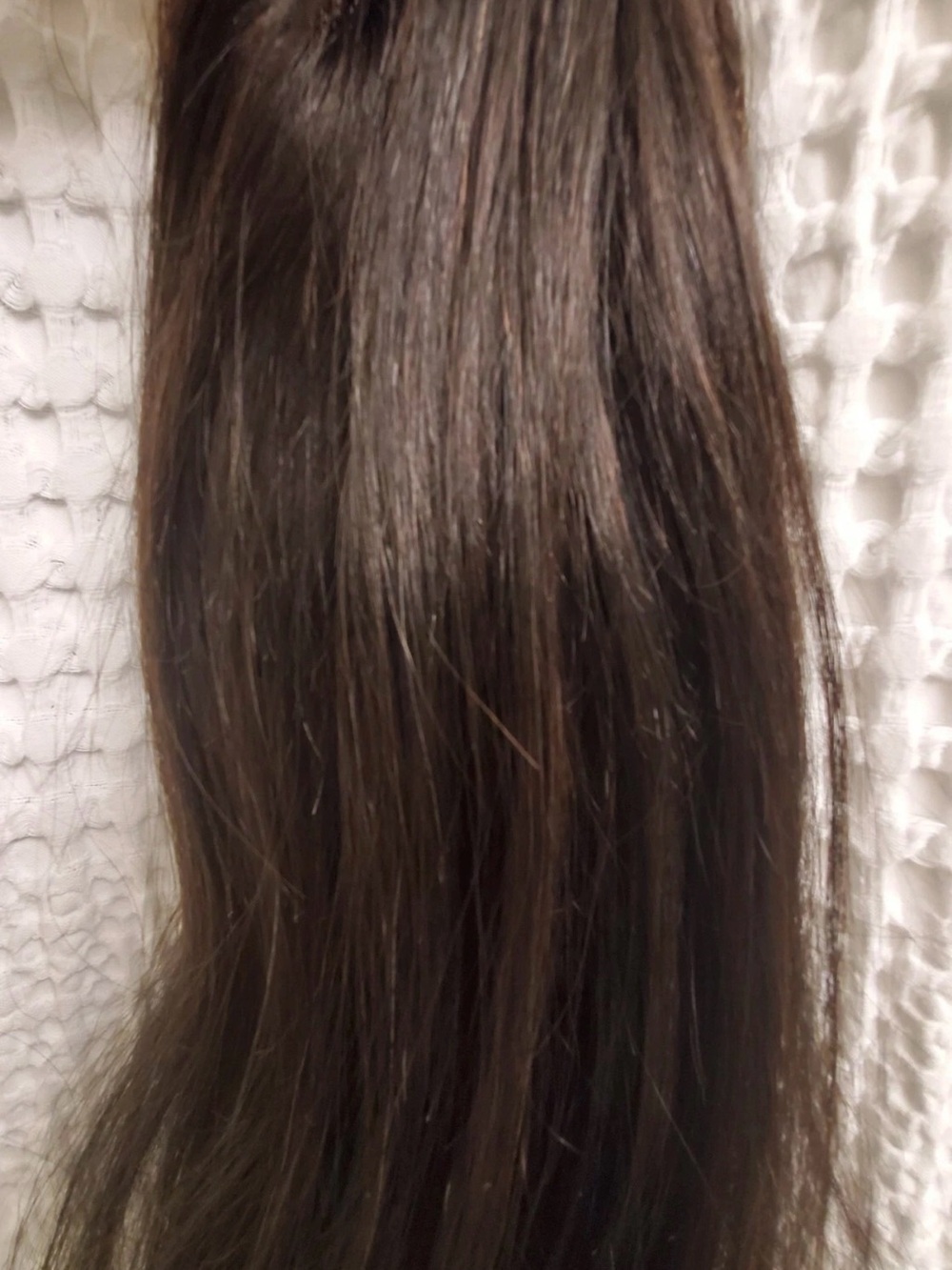 16-18” Halo Couture Hybrid Fall Hair Topper - Dark Brown/Black